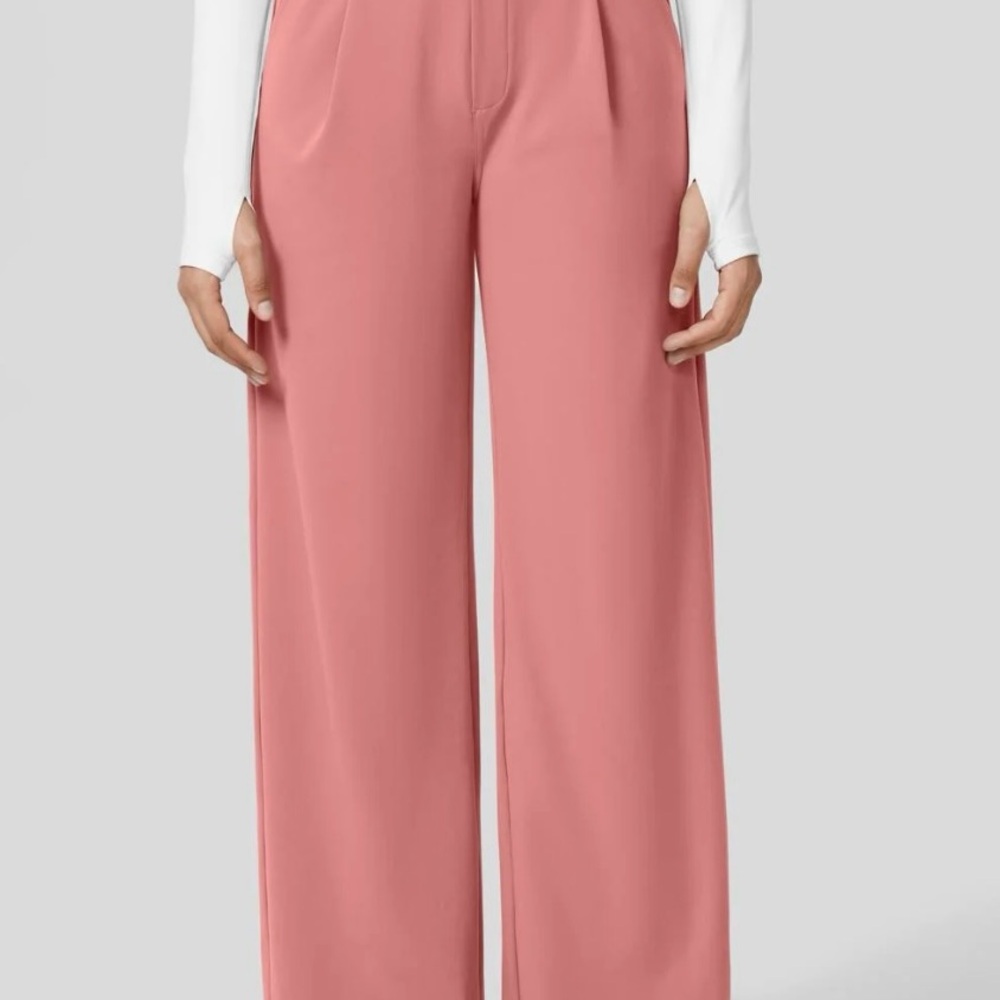 Elegant Pink Wide-Leg Pants